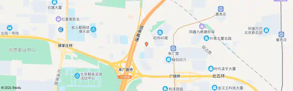 北京来广营西桥东_公交站地图_北京公交_妙搜公交查询2025