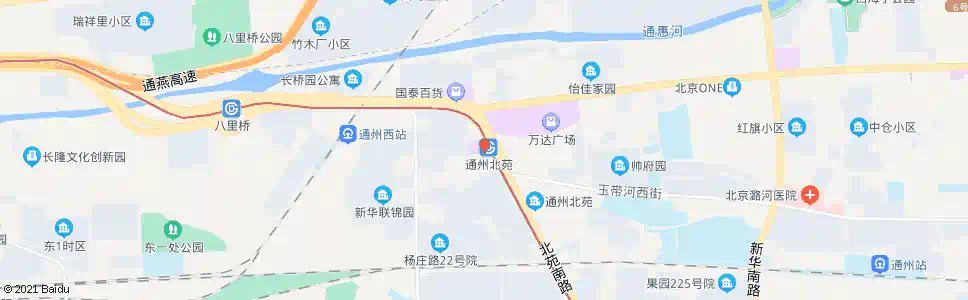 北京地铁通州北苑站_公交站地图_北京公交_妙搜公交查询2025