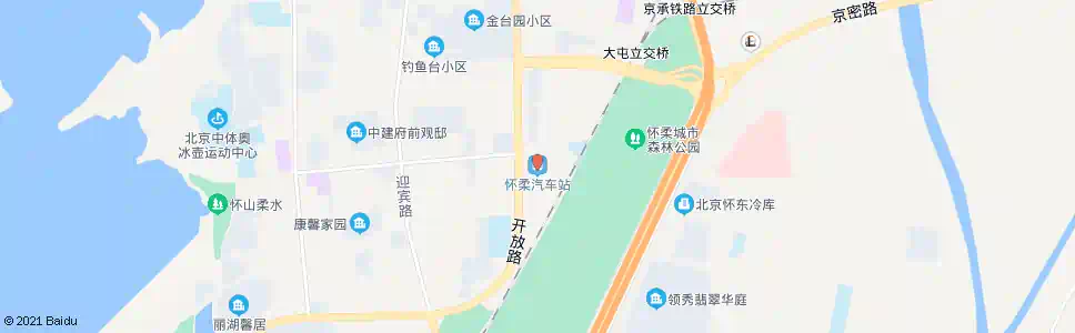北京怀柔车站路_公交站地图_北京公交_妙搜公交查询2025