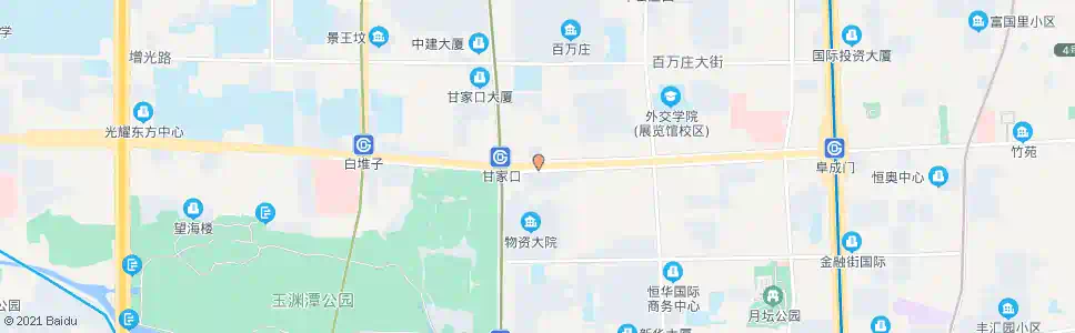 北京甘家口东_公交站地图_北京公交_妙搜公交查询2025