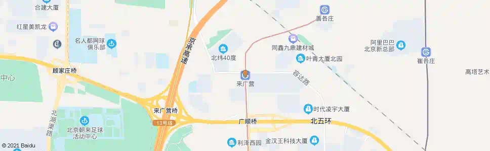 北京来广营站_公交站地图_北京公交_妙搜公交查询2025