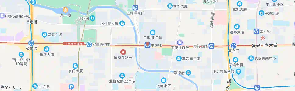 北京木樨地站_公交站地图_北京公交_妙搜公交查询2025