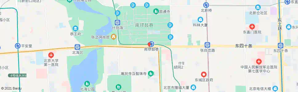 北京南锣鼓巷站_公交站地图_北京公交_妙搜公交查询2025