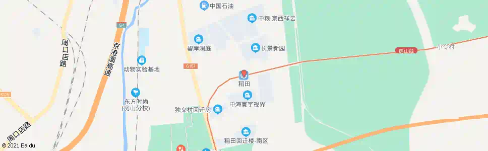 北京稻田村_公交站地图_北京公交_妙搜公交查询2025
