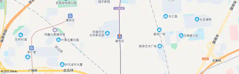 北京崔各庄_公交站地图_北京公交_妙搜公交查询2025