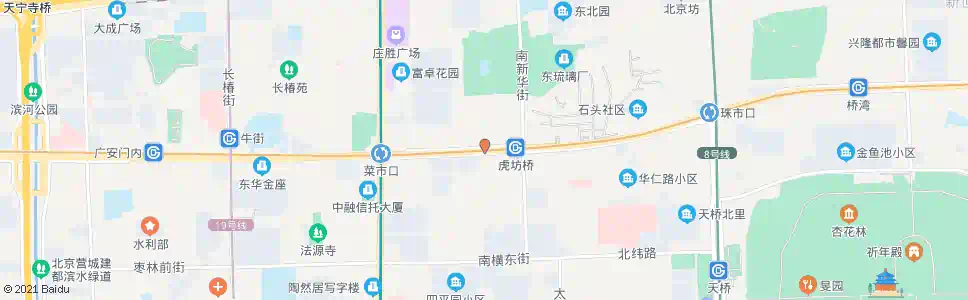 北京虎坊桥路口西_公交站地图_北京公交_妙搜公交查询2025
