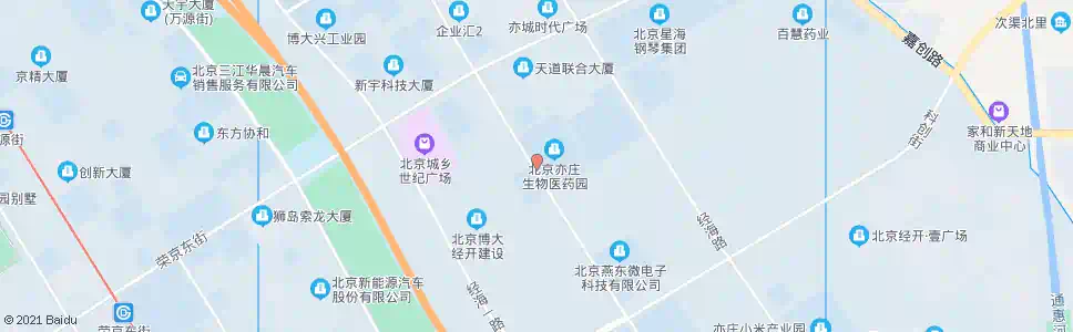 北京生物医药园西门_公交站地图_北京公交_妙搜公交查询2025