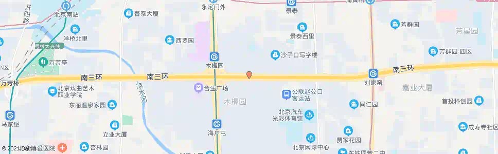 北京木樨园桥东_公交站地图_北京公交_妙搜公交查询2025