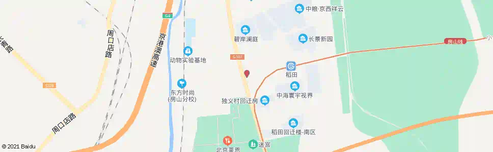 北京地铁稻田站西_公交站地图_北京公交_妙搜公交查询2025