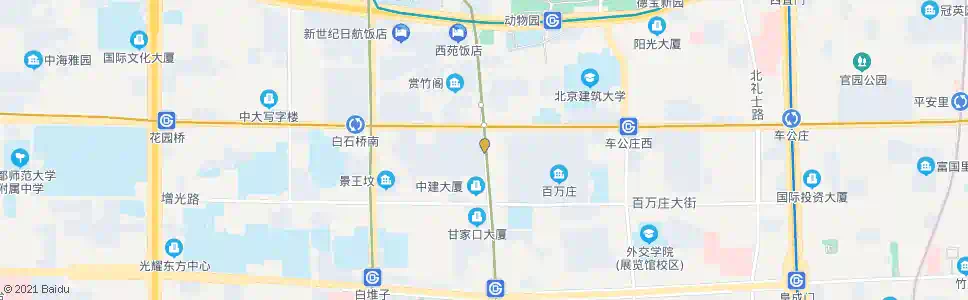 北京百万庄_公交站地图_北京公交_妙搜公交查询2025
