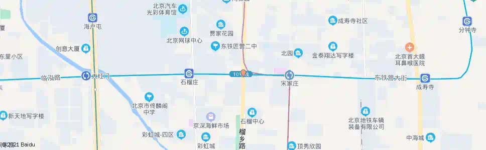 北京榴乡路_公交站地图_北京公交_妙搜公交查询2025