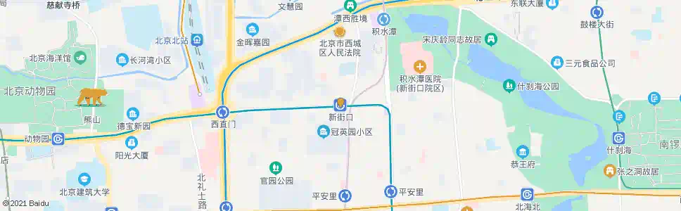 北京新街口站_公交站地图_北京公交_妙搜公交查询2025