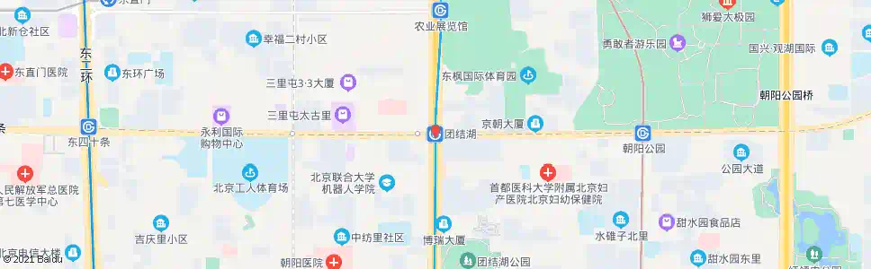 北京团结湖站_公交站地图_北京公交_妙搜公交查询2025