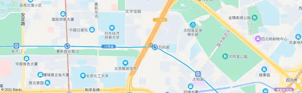北京地铁芍药居站_公交站地图_北京公交_妙搜公交查询2025