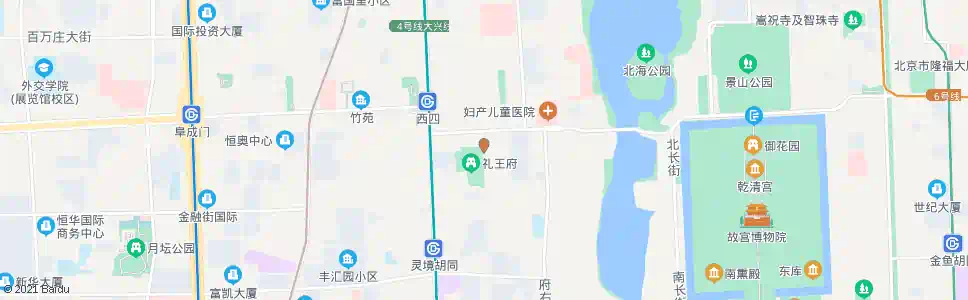北京西黄城根_公交站地图_北京公交_妙搜公交查询2025