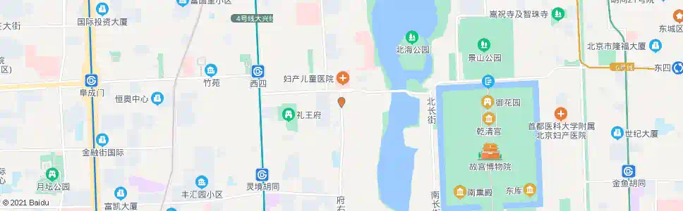 北京府右街_公交站地图_北京公交_妙搜公交查询2025