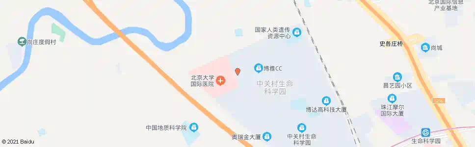 北京北大国际医院东门_公交站地图_北京公交_妙搜公交查询2025