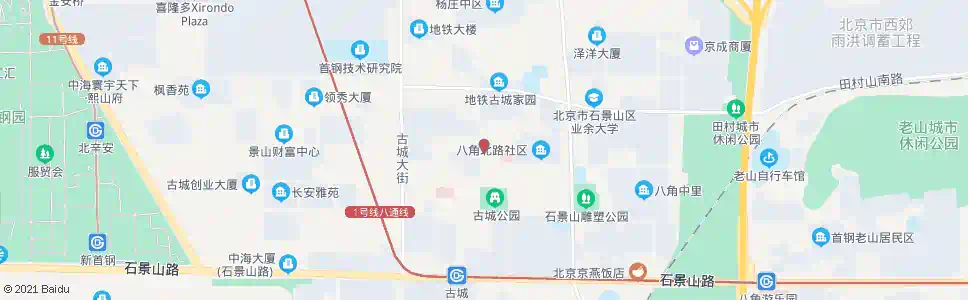 北京古城东街_公交站地图_北京公交_妙搜公交查询2025