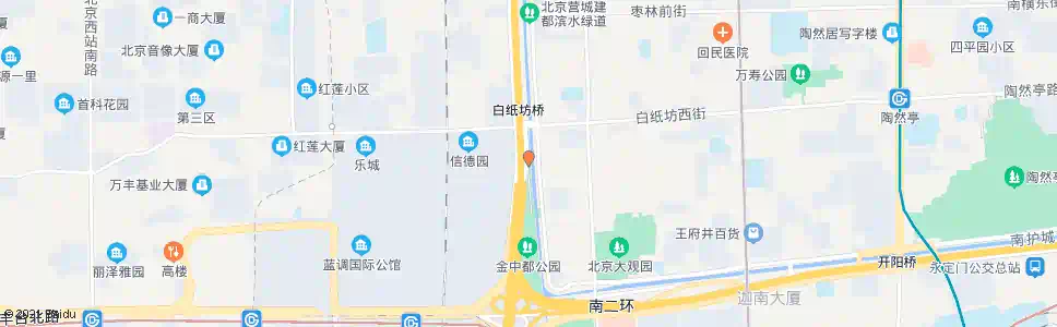北京白纸坊桥南_公交站地图_北京公交_妙搜公交查询2025