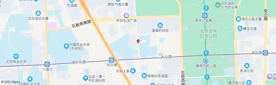 北京奥运村西_公交站地图_北京公交_妙搜公交查询2025