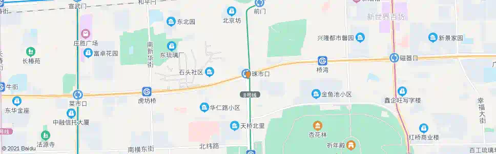 北京珠市口站_公交站地图_北京公交_妙搜公交查询2025