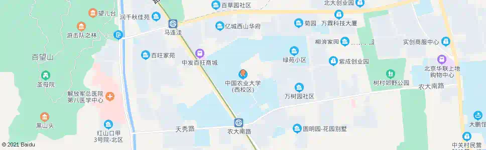 北京中国农业大学西校区_公交站地图_北京公交_妙搜公交查询2025