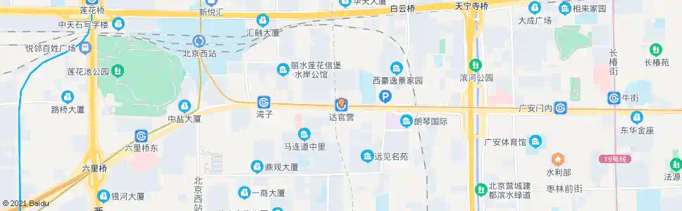 北京达官营_公交站地图_北京公交_妙搜公交查询2025