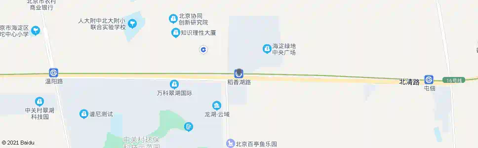 北京地铁稻香湖路站_公交站地图_北京公交_妙搜公交查询2025