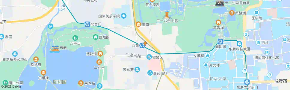 北京西苑站_公交站地图_北京公交_妙搜公交查询2025
