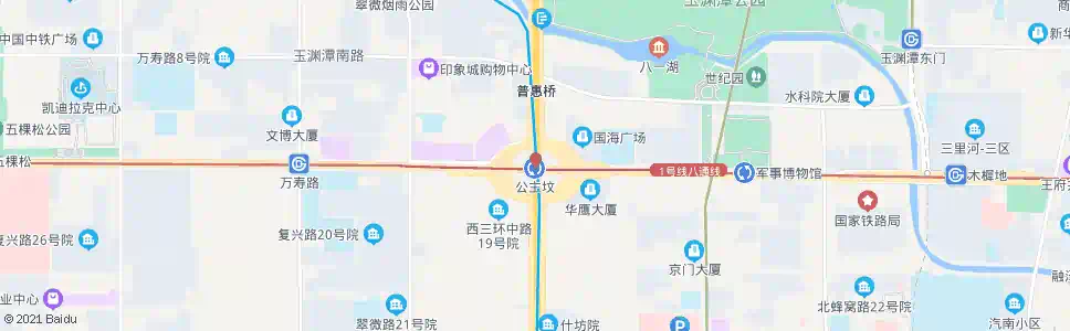 北京公主坟站_公交站地图_北京公交_妙搜公交查询2025