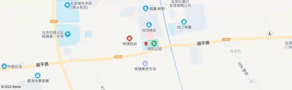北京杨镇小学_公交站地图_北京公交_妙搜公交查询2025