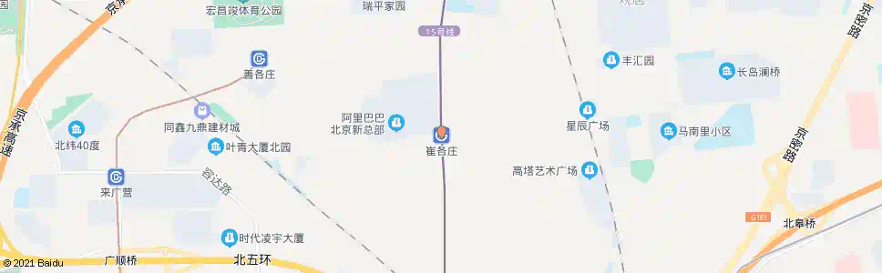 北京地铁崔各庄站_公交站地图_北京公交_妙搜公交查询2025