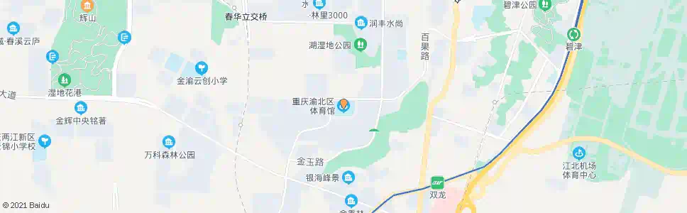 重庆渝北体育馆(新城广场)_公交站地图_重庆公交_妙搜公交查询2025