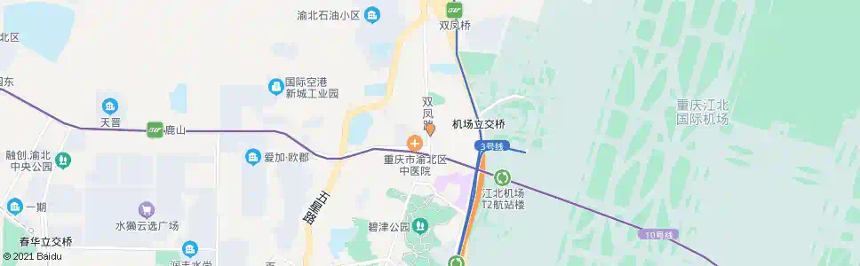 重庆双凤路(渝北区府)_公交站地图_重庆公交_妙搜公交查询2025