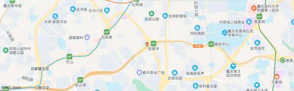 重庆陈家坪立交_公交站地图_重庆公交_妙搜公交查询2025