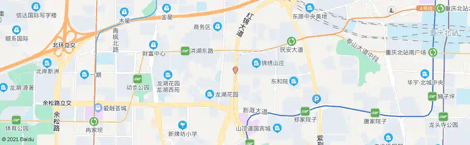 重庆新牌坊北哈佛轻舟_公交站地图_重庆公交_妙搜公交查询2025