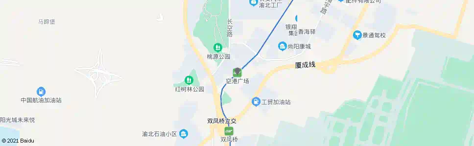 重庆双凤桥(空港广场)_公交站地图_重庆公交_妙搜公交查询2025