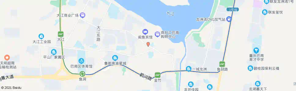 重庆鱼洞二校_公交站地图_重庆公交_妙搜公交查询2025