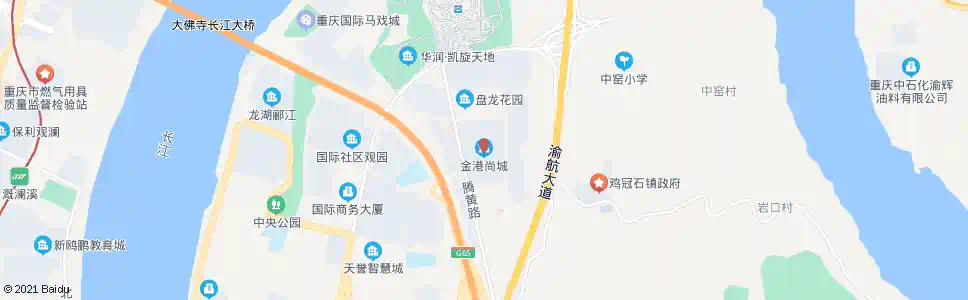 重庆盘龙山(金港尚城后门)_公交站地图_重庆公交_妙搜公交查询2025