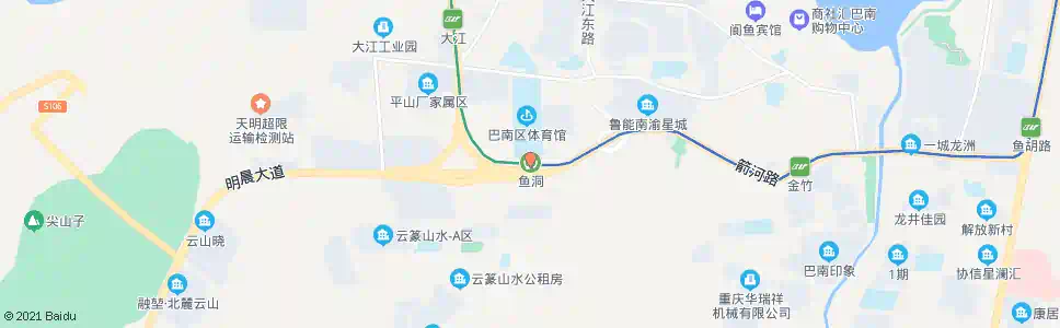 重庆鱼洞轨道站_公交站地图_重庆公交_妙搜公交查询2025