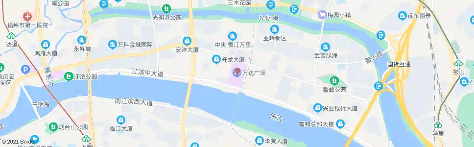 福州金融街万达广场(鳌江路)_公交站地图_福州公交_妙搜公交查询2025
