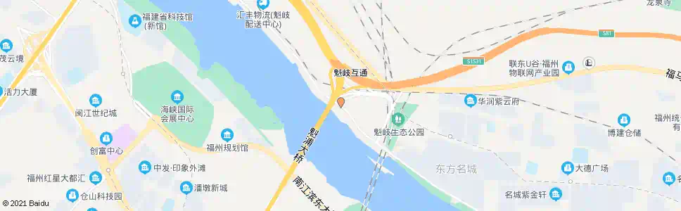 福州江滨路魁岐_公交站地图_福州公交_妙搜公交查询2025
