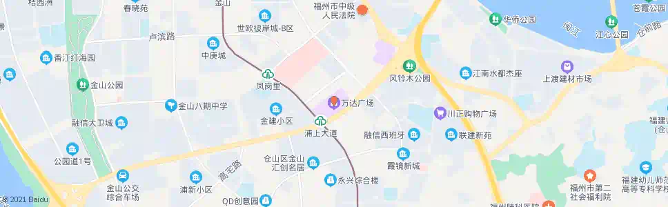 福州仓山万达西侧_公交站地图_福州公交_妙搜公交查询2025