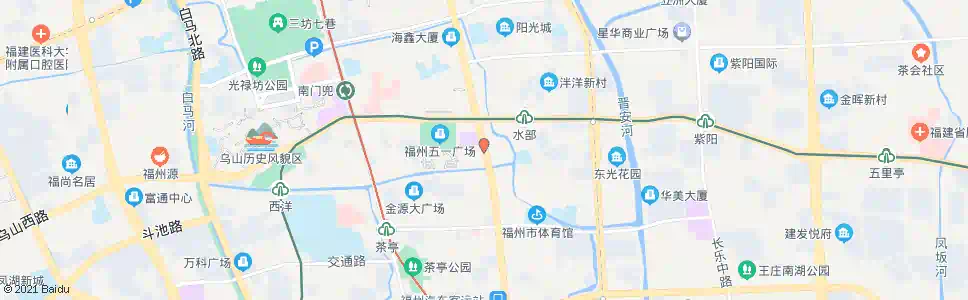 福州五福天桥(正大广场)_公交站地图_福州公交_妙搜公交查询2025