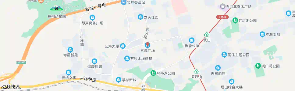 福州康城小区(索高广场)_公交站地图_福州公交_妙搜公交查询2025