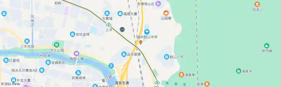 福州鼓山中学(三环)_公交站地图_福州公交_妙搜公交查询2025