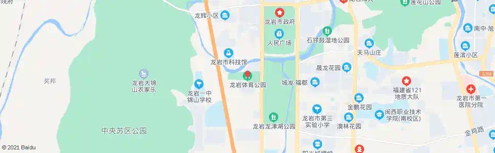 龙岩体育公园_公交站地图_龙岩公交_妙搜公交查询2025