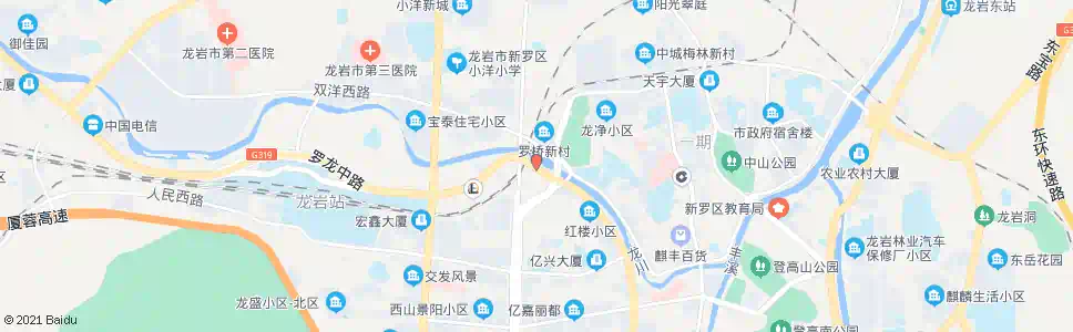 龙岩罗桥医院(地矿大厦)_公交站地图_龙岩公交_妙搜公交查询2025
