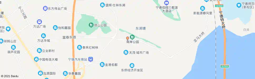 宁德南岸景观_公交站地图_宁德公交_妙搜公交查询2025