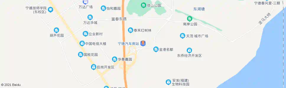 宁德汽车南站终点站_公交站地图_宁德公交_妙搜公交查询2025